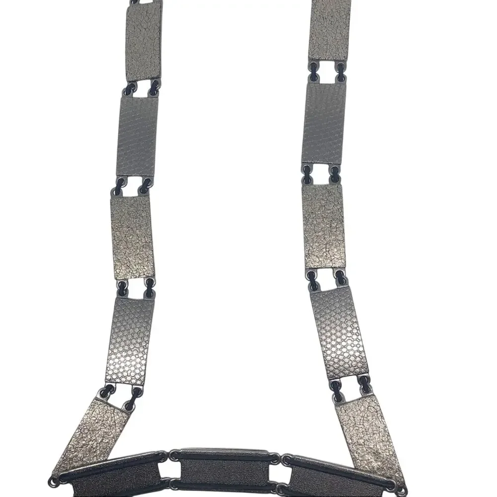 Pewter/silver Womens metal belt, o/s